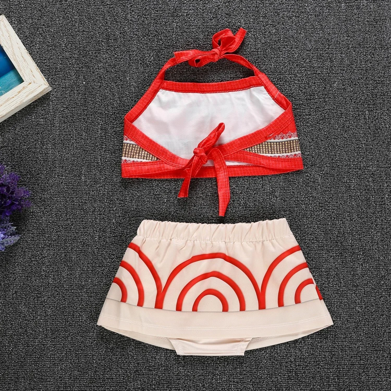 2026 Summer Kids Moana Ocean Adventure Princess Dress Twin Girls Sleeveless Outfit Halloween Party Cosplay Costume