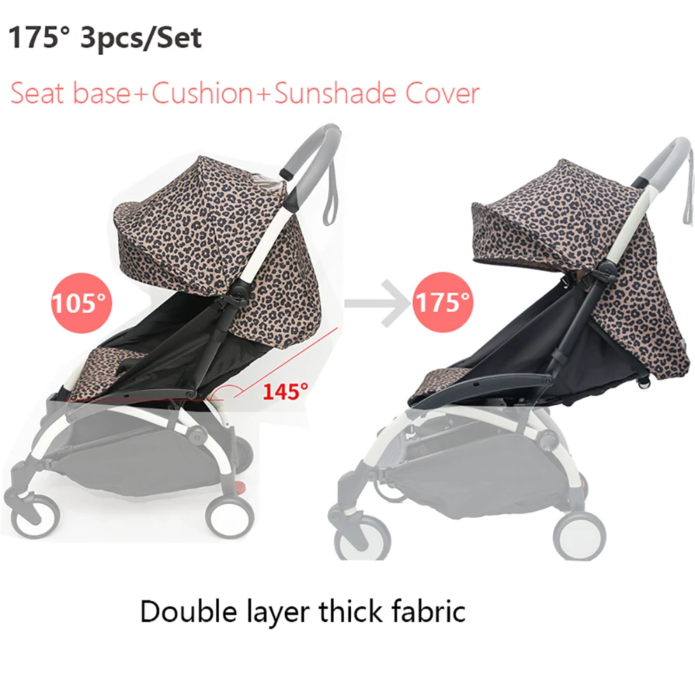 3Pcs /Set 175° Strollers Accessories Sunshade Covers Seat Cushion With Breathable Mesh Canopy Seat Liner Fit YOYO+/YOYO2/YOYO3
