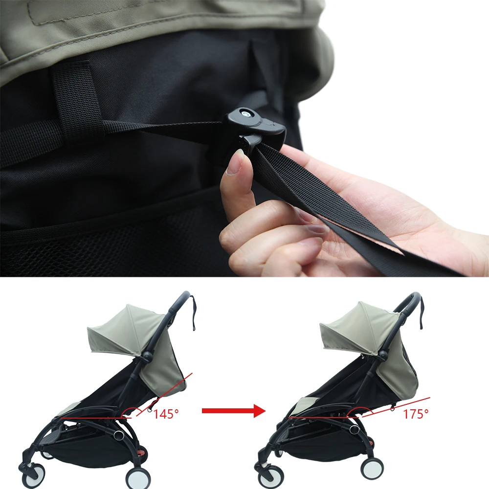 3Pcs /Set 175° Strollers Accessories Sunshade Covers Seat Cushion With Breathable Mesh Canopy Seat Liner Fit YOYO+/YOYO2/YOYO3