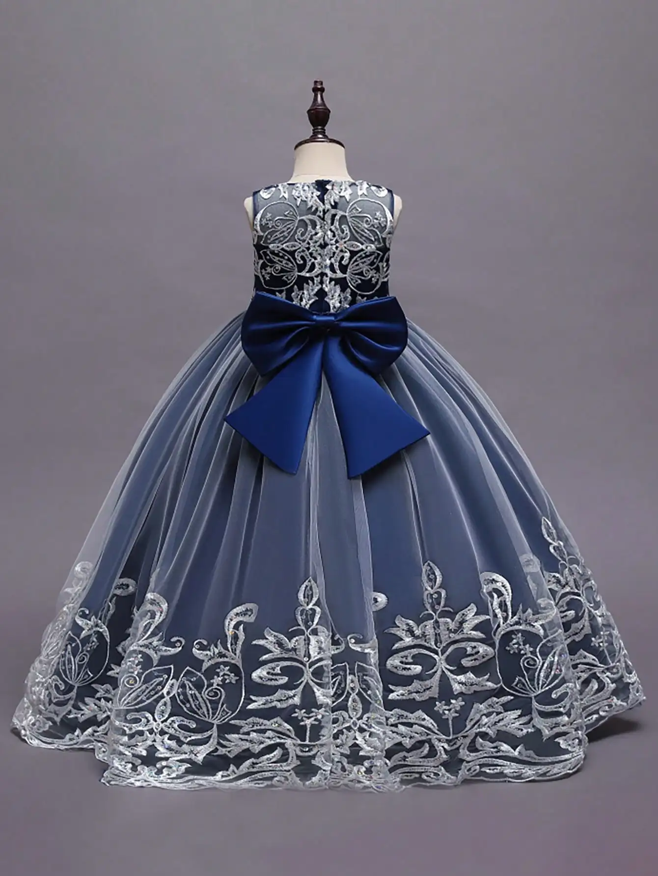 2026 Flower Girl Dresses For Weddings Lace Luxury Vestidos Princess Birthday Party Bridesmaid Dress For Kid 5-12 Years BIBIHOU