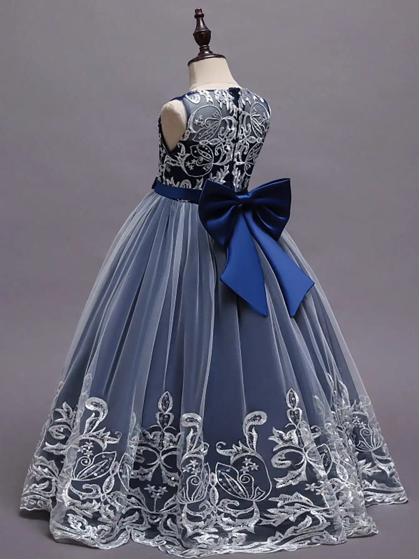 2026 Flower Girl Dresses For Weddings Lace Luxury Vestidos Princess Birthday Party Bridesmaid Dress For Kid 5-12 Years BIBIHOU