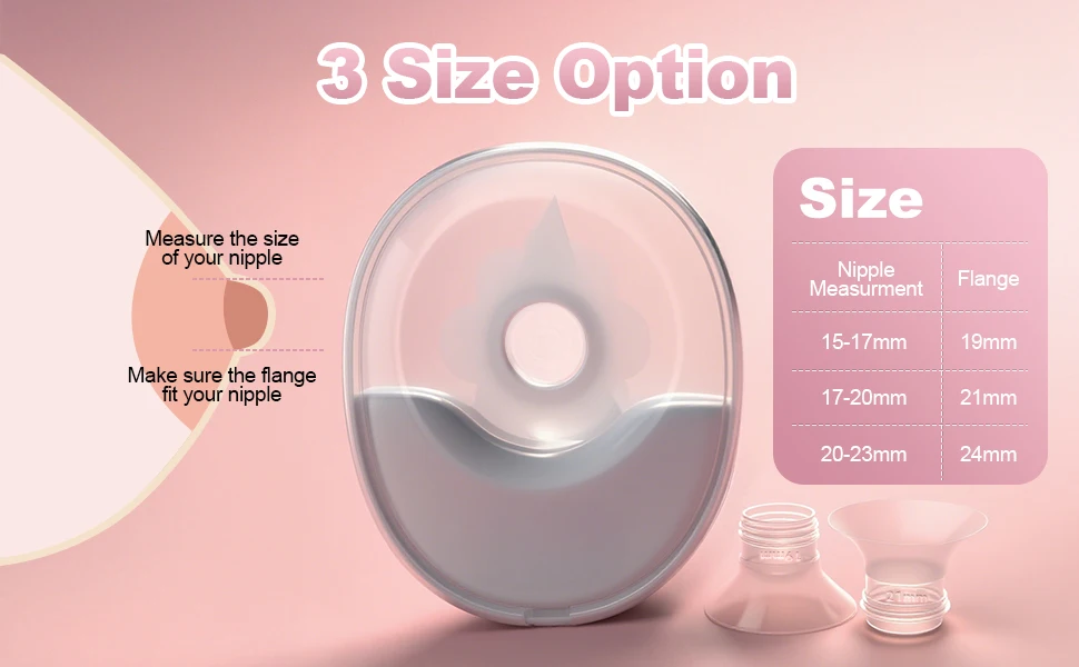Wearable Electric Breast Pump with Breast Pump Bag, Strong Suction & Low Noise, 4 Modes 12 Levels, Includes 19/21/24mm Flanges