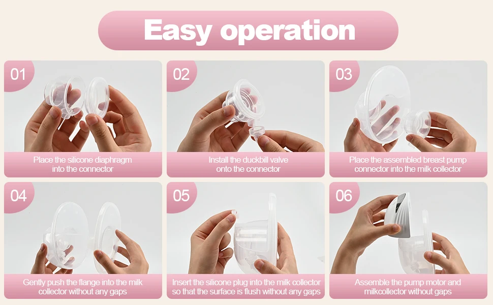 Wearable Electric Breast Pump with Breast Pump Bag, Strong Suction & Low Noise, 4 Modes 12 Levels, Includes 19/21/24mm Flanges