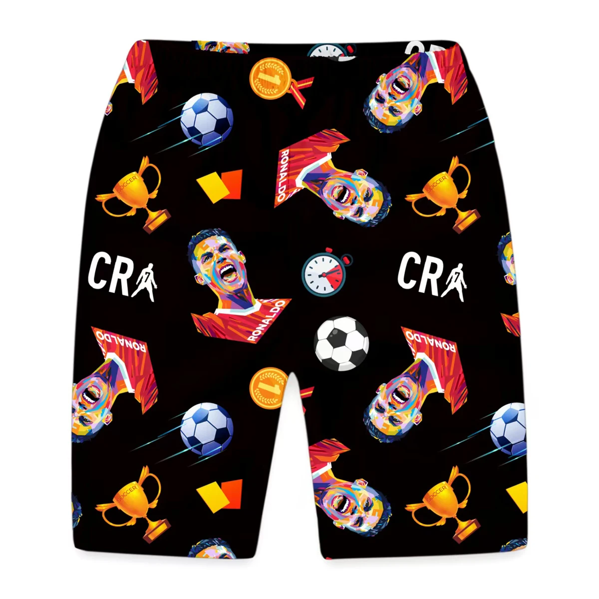 CR7 Cristiano Ronaldo Cartoon Print Boys Pyjamas Set Girls Pjs Outfit Nightwear Short Pants&Top Sleepwear Kids Homewear 6-13