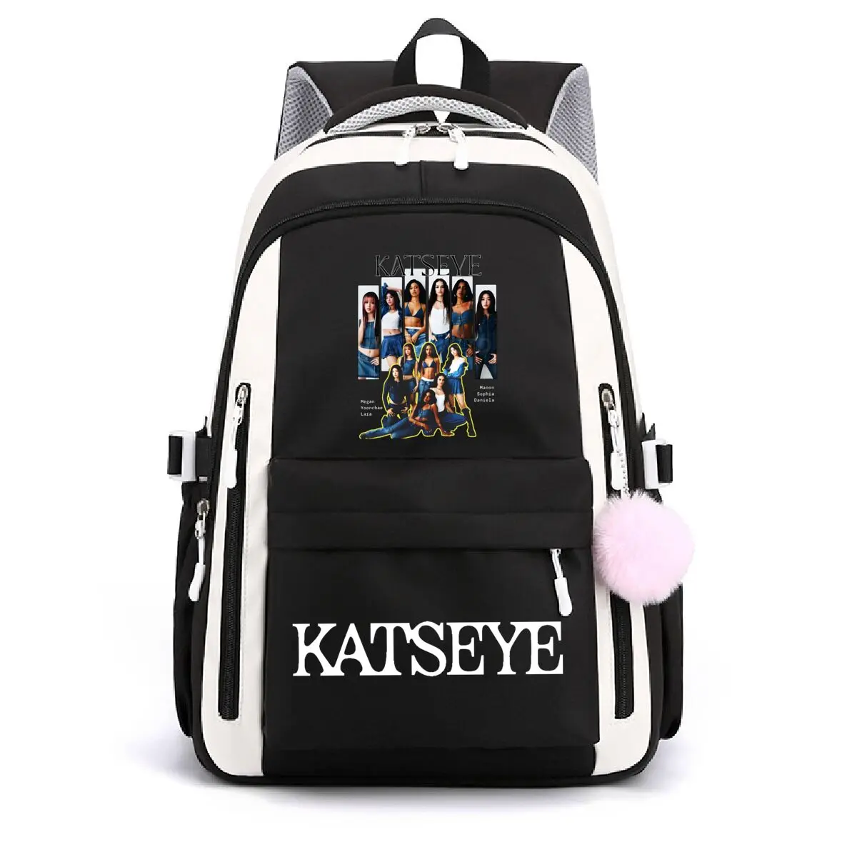 Multi-function School Bags for Girls Boys Popular Girl Group Print Backpack Teenager Large Capacity Schoolbag Women Laptop Bags