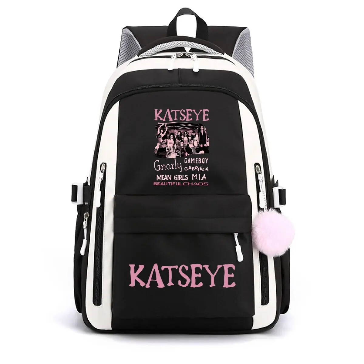 Multi-function School Bags for Girls Boys Popular Girl Group Print Backpack Teenager Large Capacity Schoolbag Women Laptop Bags