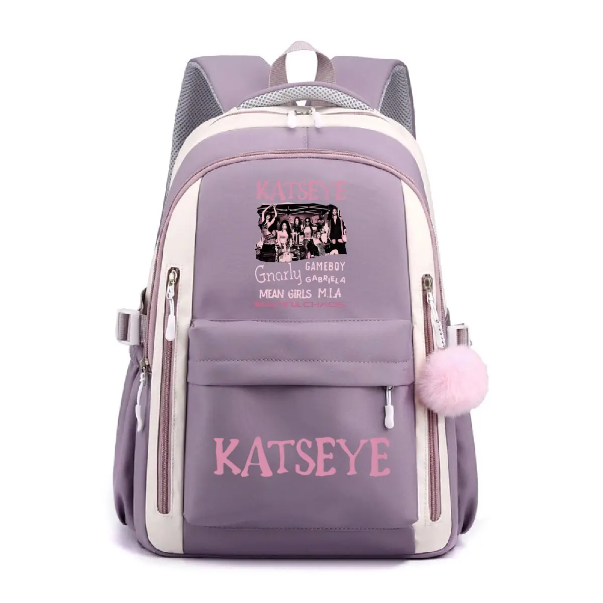 Multi-function School Bags for Girls Boys Popular Girl Group Print Backpack Teenager Large Capacity Schoolbag Women Laptop Bags