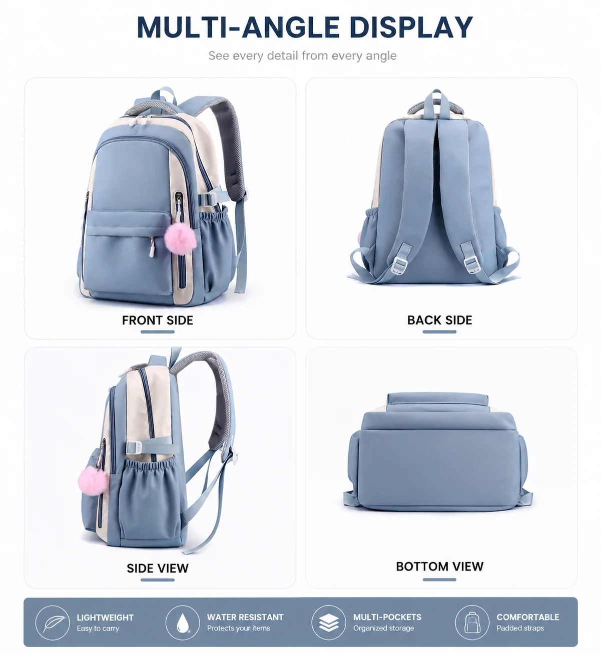 Multi-function School Bags for Girls Boys Popular Girl Group Print Backpack Teenager Large Capacity Schoolbag Women Laptop Bags