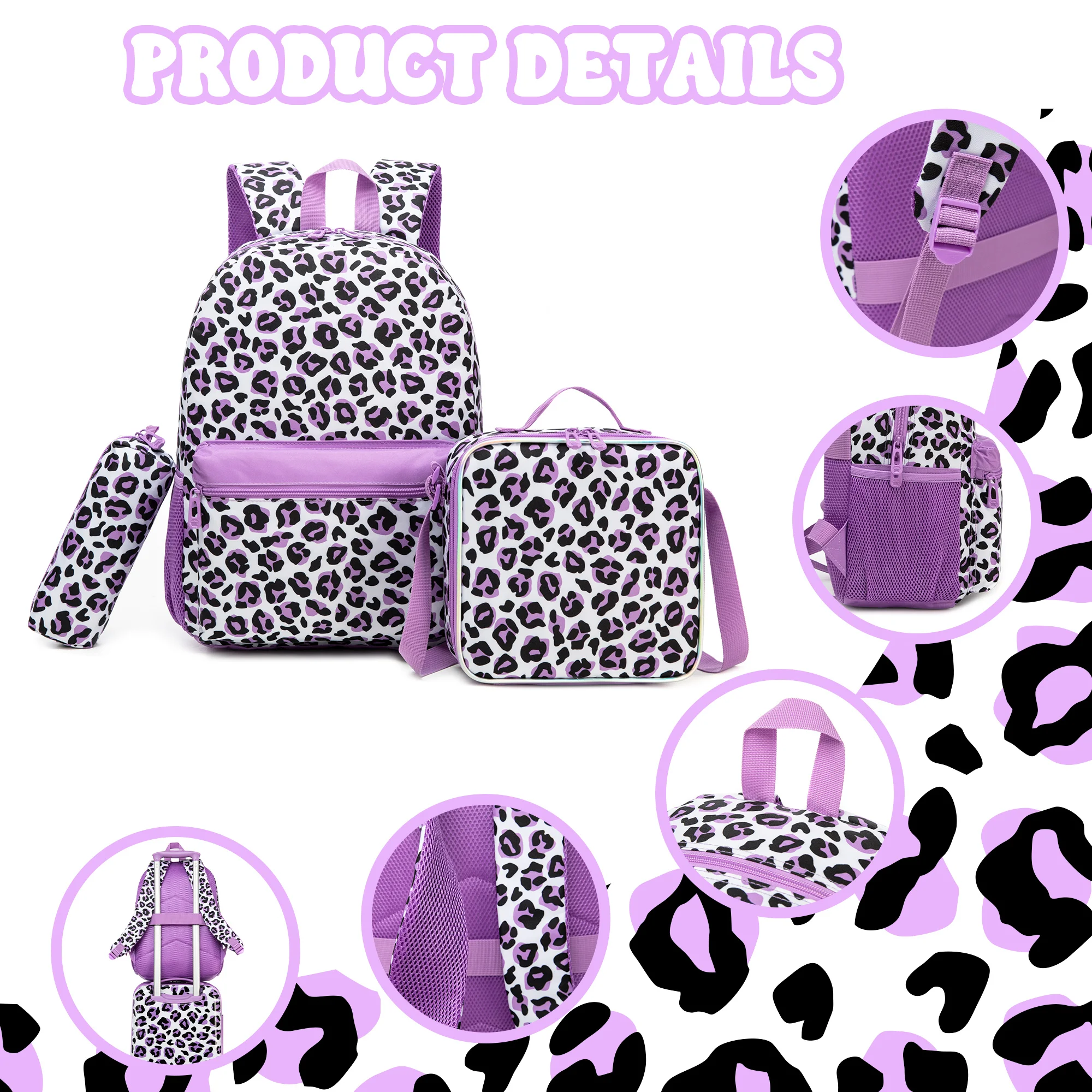 Backpack for Girls Backpack with Lunch Box School Backpacks for Girls with Pencil Case Back to School Supplies