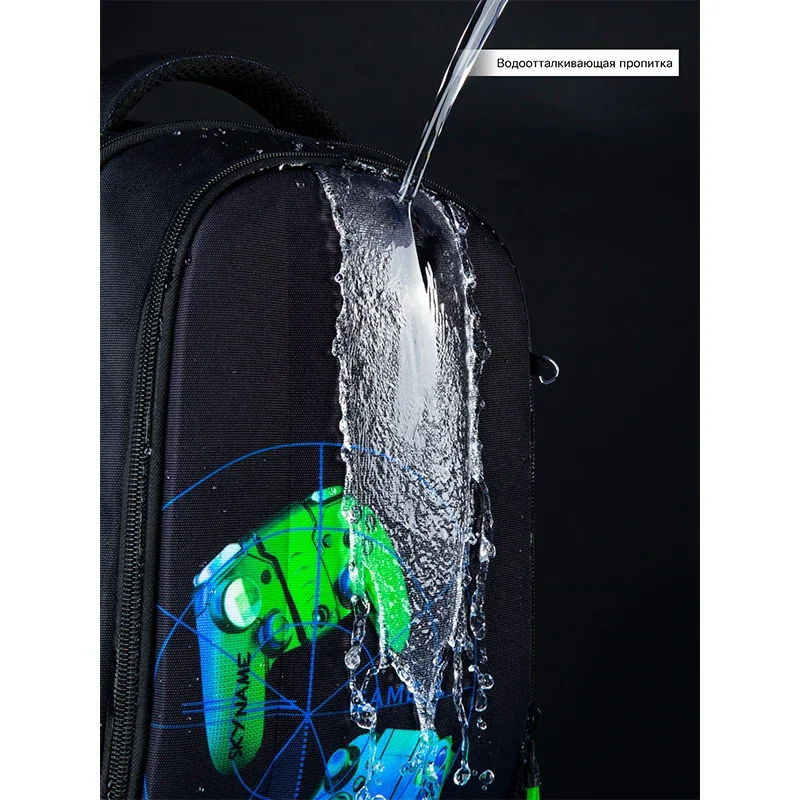 New High Quality School Bag for Boys Fashion 3D Orthopedic Waterproof Backpacks Kids Multifunctional Bookbag Mochilas