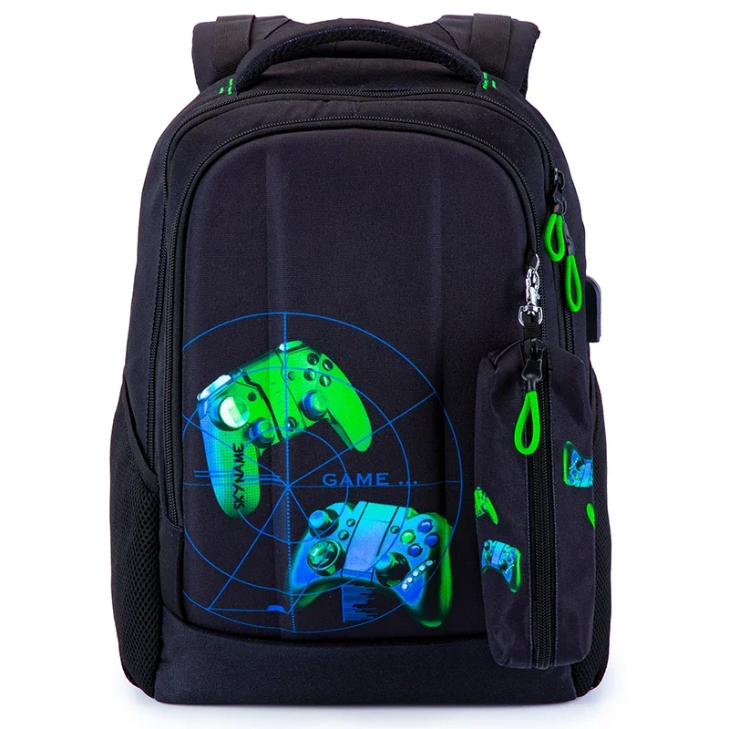 New High Quality School Bag for Boys Fashion 3D Orthopedic Waterproof Backpacks Kids Multifunctional Bookbag Mochilas