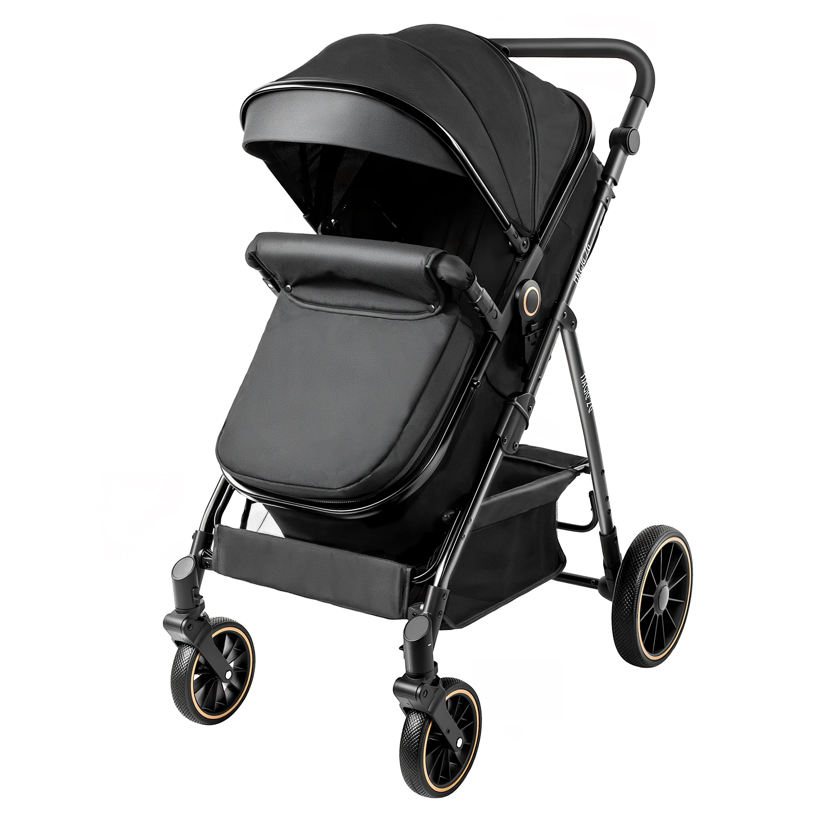 Baby Stroller 3 in 1 Stroller Lightweight Portable Travel Pram High Landscape Four Wheel Hand Push Newborn Carriage Street Fashion Mom Shop Cart