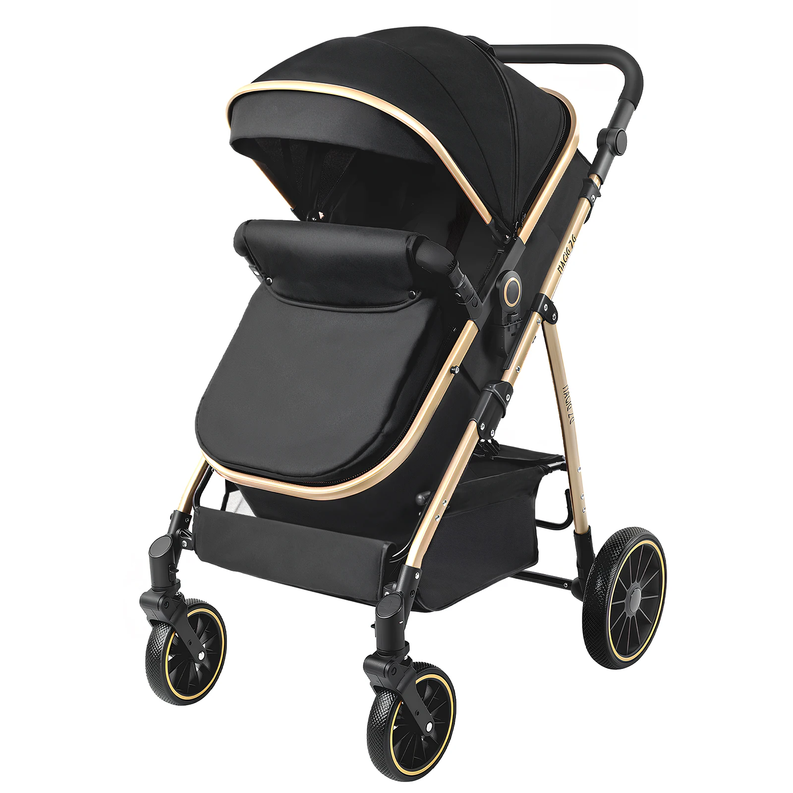 Baby Stroller 3 in 1 Stroller Lightweight Portable Travel Pram High Landscape Four Wheel Hand Push Newborn Carriage Street Fashion Mom Shop Cart