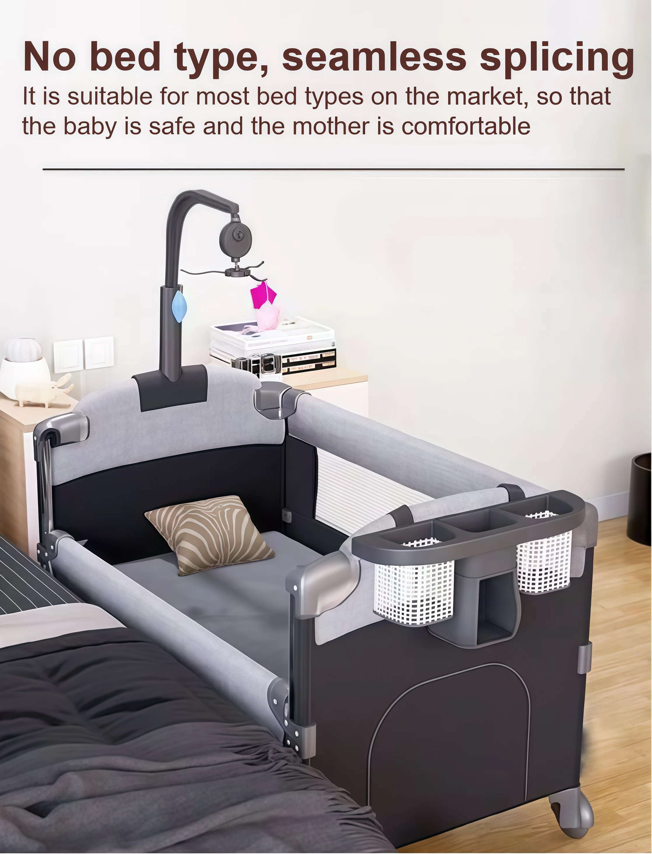 Baby Bed Fully Equipped Gaming Bed Multi Functional with Mosquito Net Safety and Comfortable Infant Bed