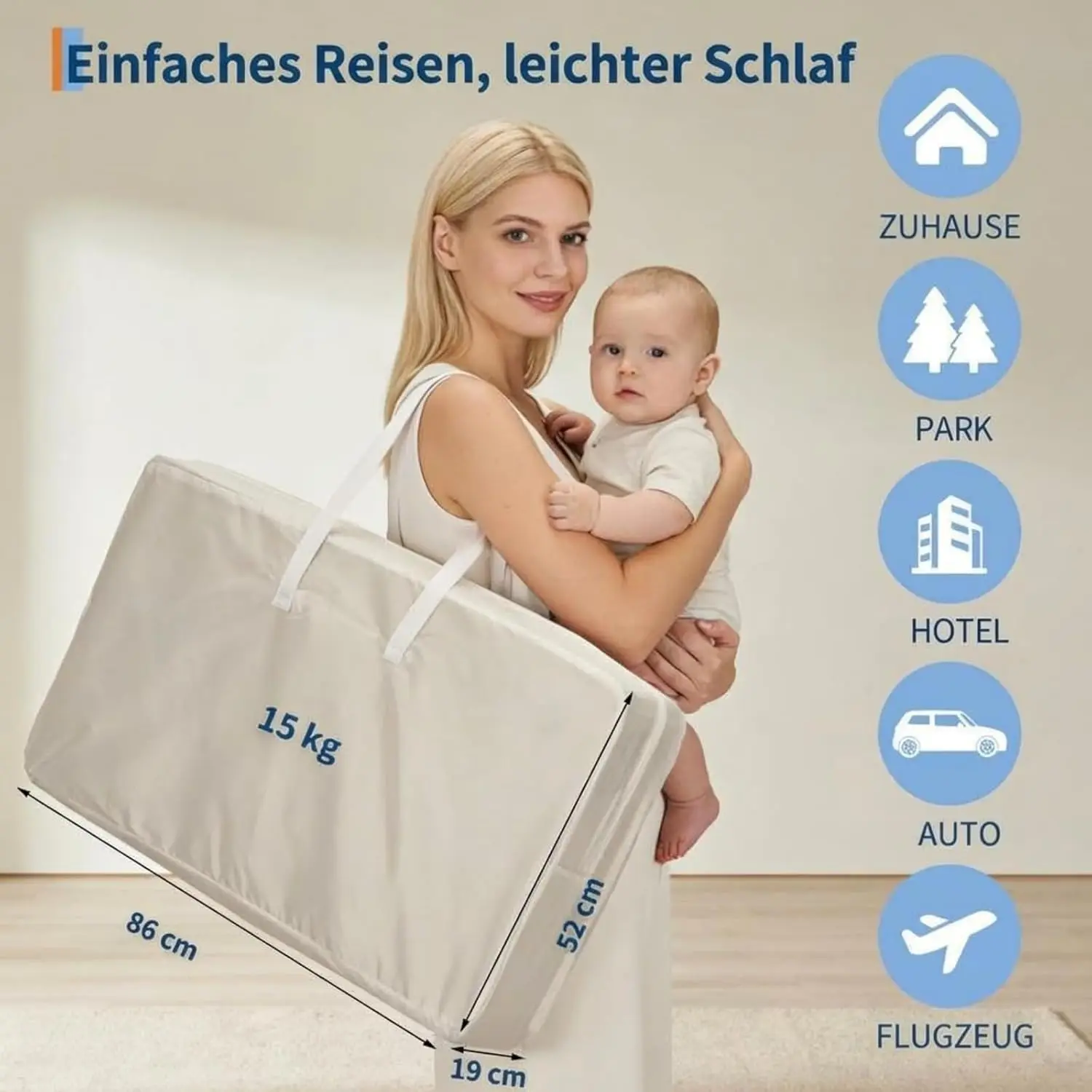 Baby Crib 3 in 1 Baby Bed Bedside Crib Baby Playpen 0-3 years child multi-function folding and lifting With Mosquito Net & Wheel