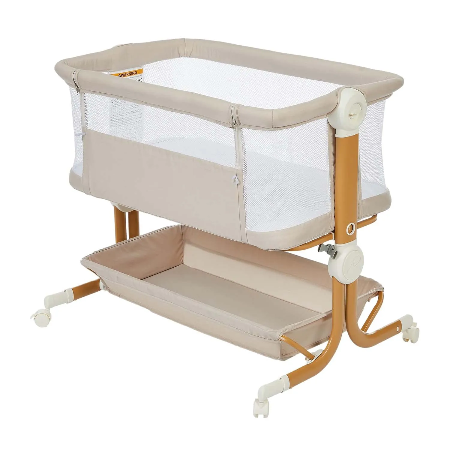 Baby Crib 3 in 1 Baby Bed Bedside Crib Baby Playpen 0-3 years child multi-function folding and lifting With Mosquito Net & Wheel