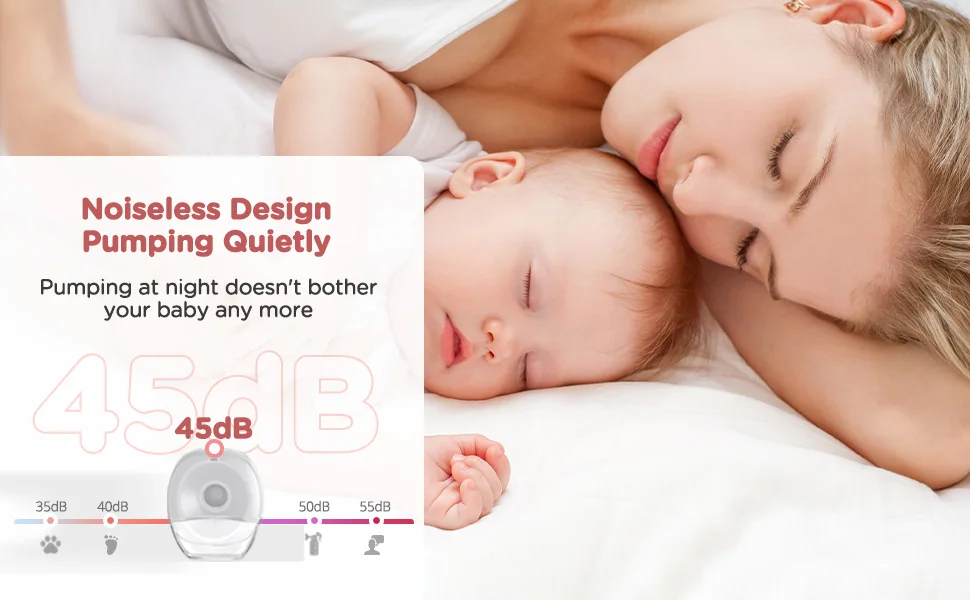 Wearable Breast Pump, Hands-Free, with Longer Battery Life & LED Display, Leakproof Design, Portable Electric Breast Pump with 3 Modes & 12 Levels & Low Noise, Portable Breastfeeding Device with Carrying Case.