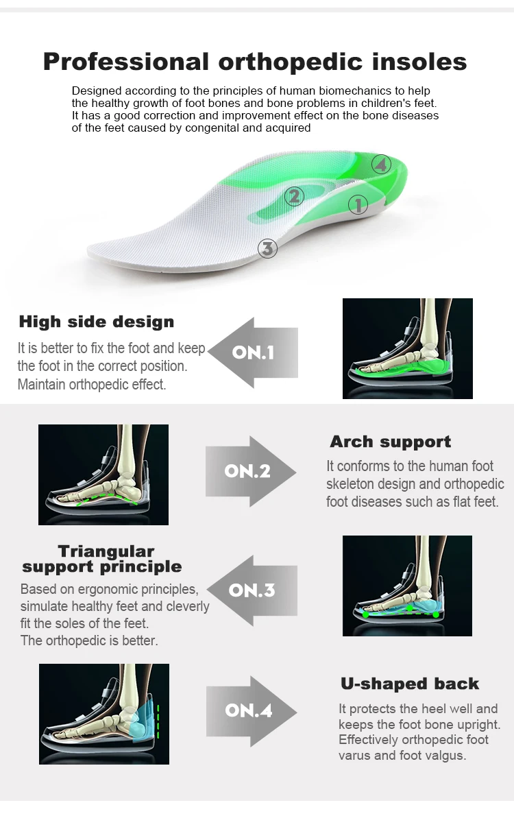 Princepard Orthopedic Kids Sandals Boys Children Summer Corrective Shoes Flat Feet Clubfoot Footwear with Arch Support