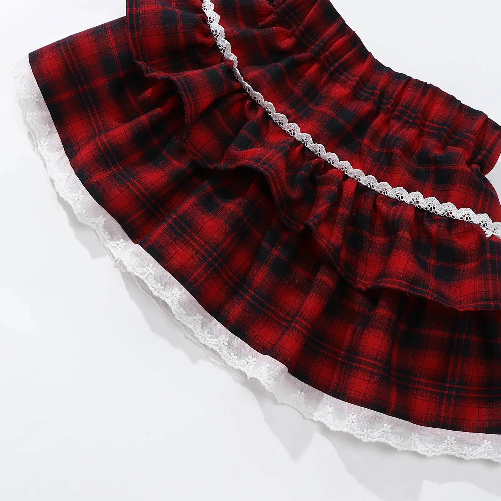 Girls Plaid Skirt 2026 New Fashion All-match Red Short Princess Skirt 8 10 12 13 Years Casual Teen School Children A-line Skirt