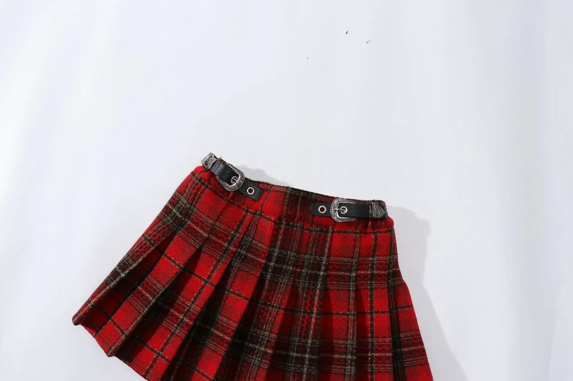 Girls Plaid Skirt 2026 New Fashion All-match Red Short Princess Skirt 8 10 12 13 Years Casual Teen School Children A-line Skirt
