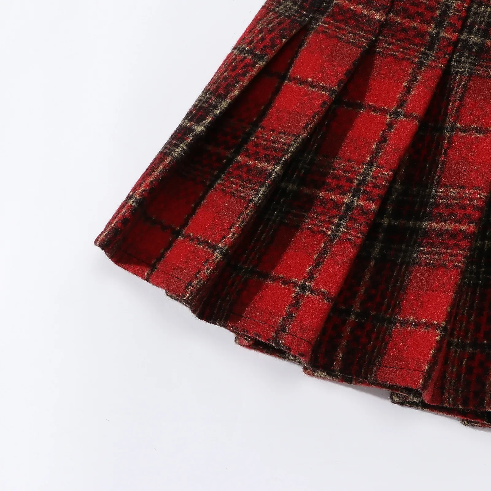 Girls Plaid Skirt 2026 New Fashion All-match Red Short Princess Skirt 8 10 12 13 Years Casual Teen School Children A-line Skirt