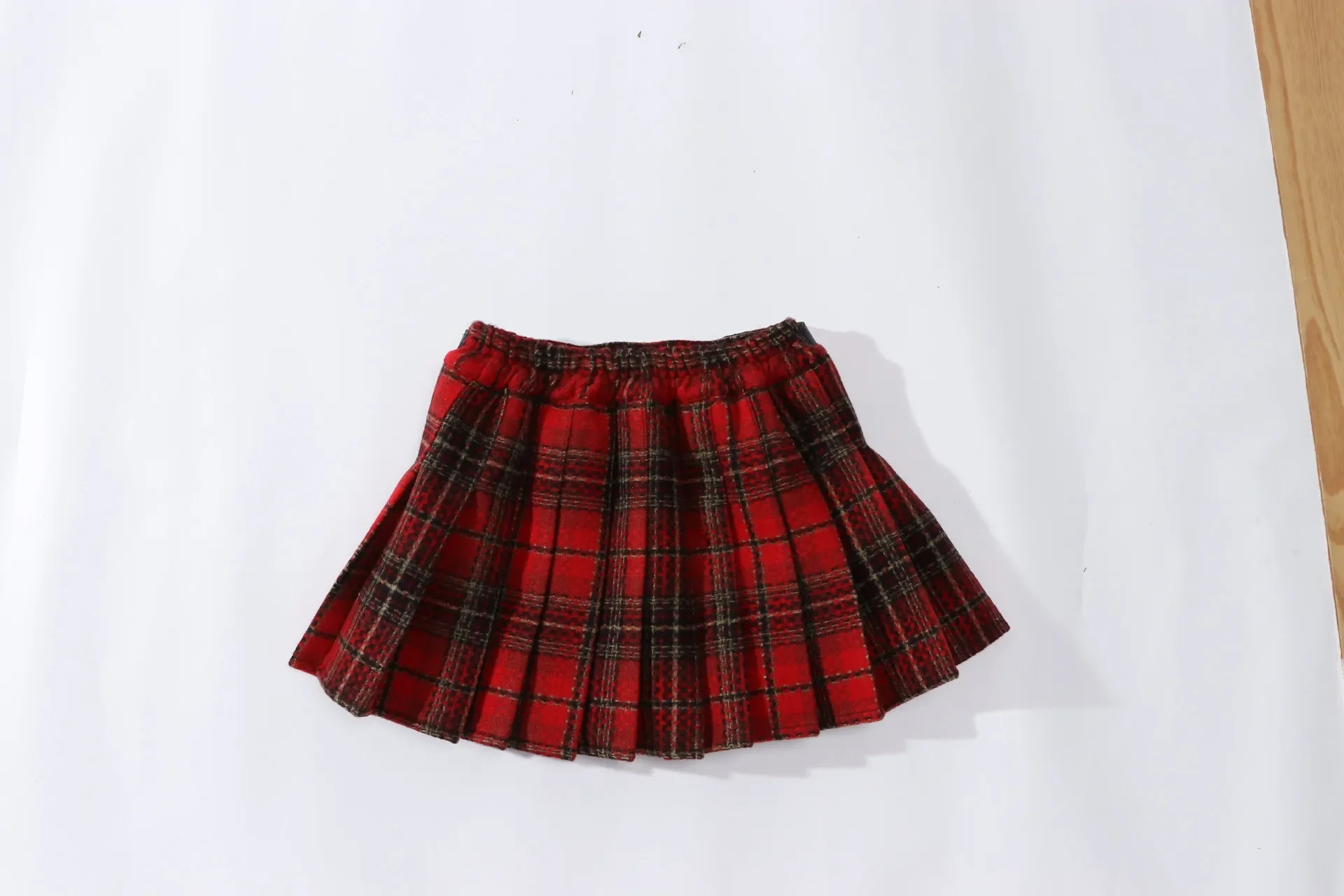 Girls Plaid Skirt 2026 New Fashion All-match Red Short Princess Skirt 8 10 12 13 Years Casual Teen School Children A-line Skirt