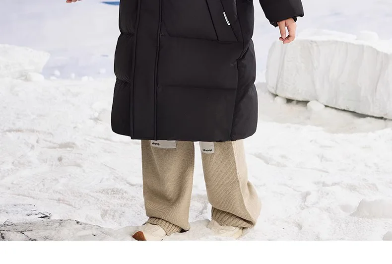 Kids Winter Down Jacket For Boy Girl Hooded Waterproof Thick Warm Teenage Girl Down Jacket 5-14 Years Kids Parka Outwear Coat