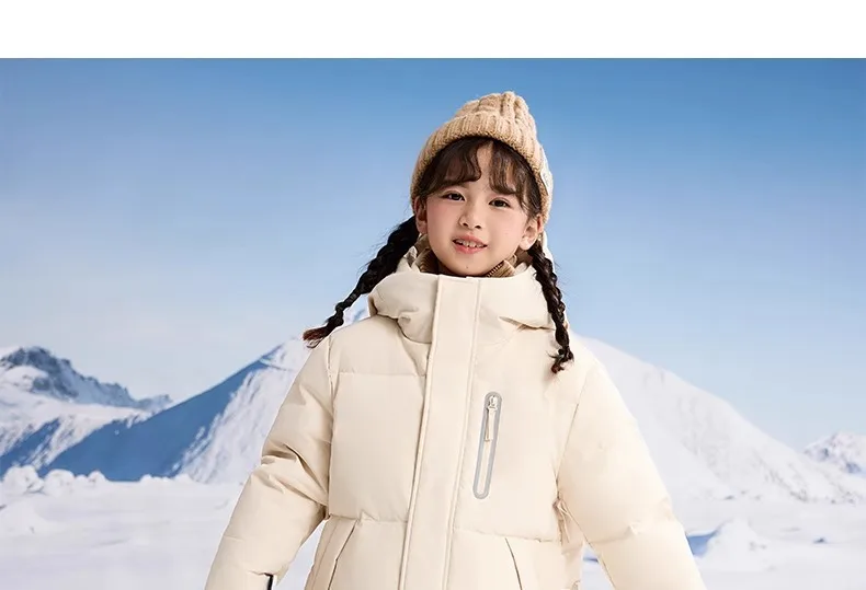 Kids Winter Down Jacket For Boy Girl Hooded Waterproof Thick Warm Teenage Girl Down Jacket 5-14 Years Kids Parka Outwear Coat