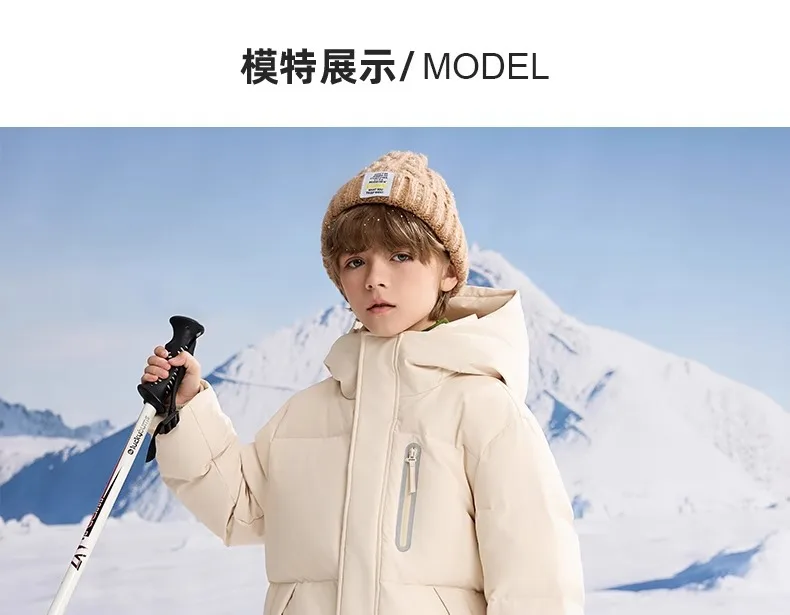 Kids Winter Down Jacket For Boy Girl Hooded Waterproof Thick Warm Teenage Girl Down Jacket 5-14 Years Kids Parka Outwear Coat