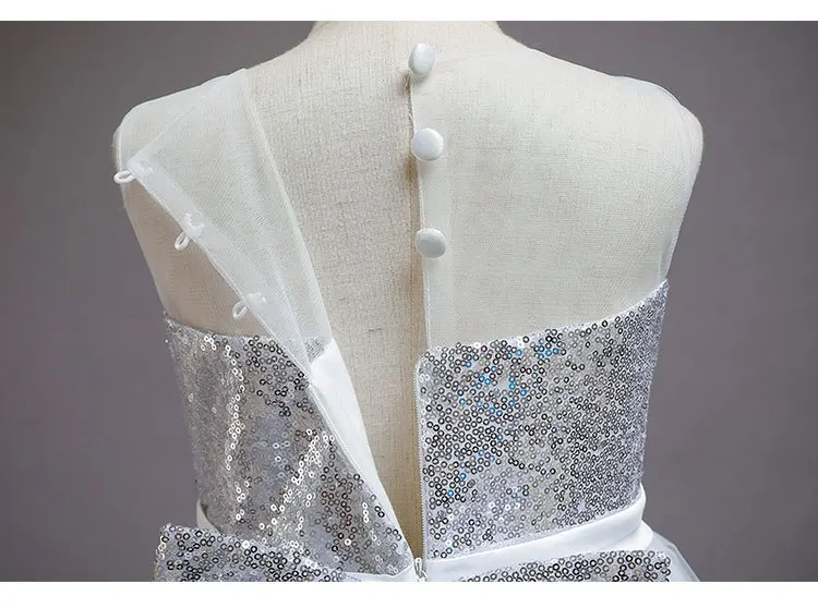 Sequined Children Elegant Dress Young Girl Long Wedding Dresses Teenager Girl's Festive Clothes From 5 to 12 Years