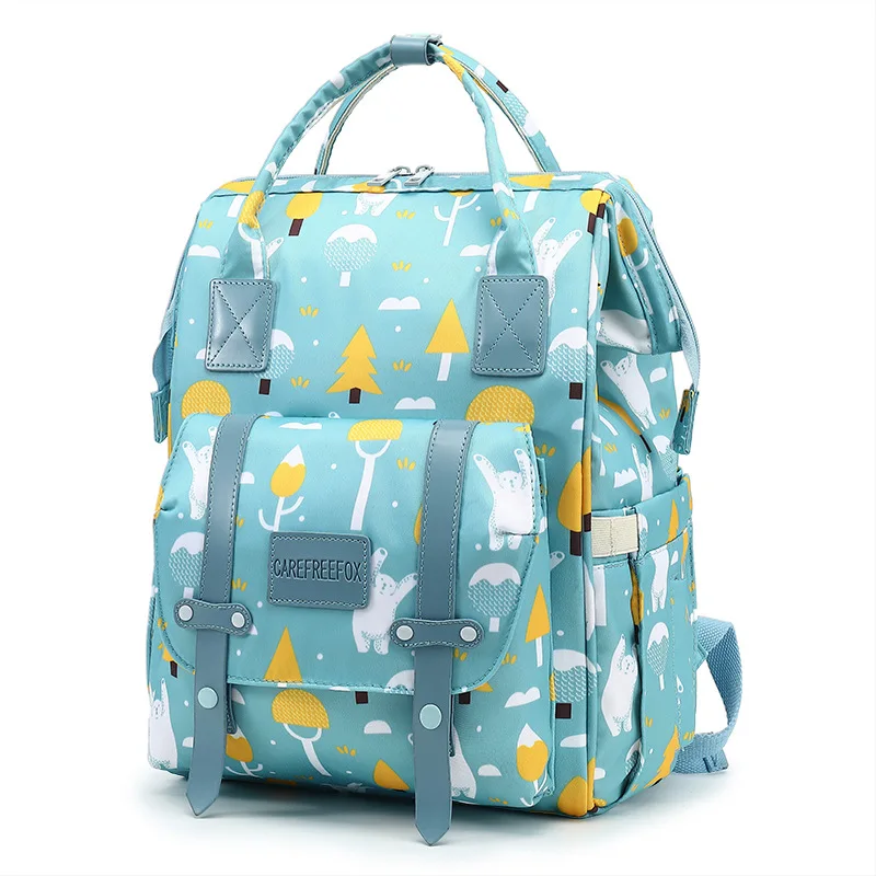Baby Nappy Bag Mummy Bag Backpack Waterproof Storage Handbag Outdoor Travel Mommy Maternity Bag For Baby Stuff 2 Layer Gray