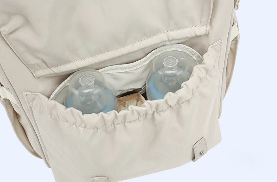 Baby Nappy Bag Mummy Bag Backpack Waterproof Storage Handbag Outdoor Travel Mommy Maternity Bag For Baby Stuff 2 Layer Gray