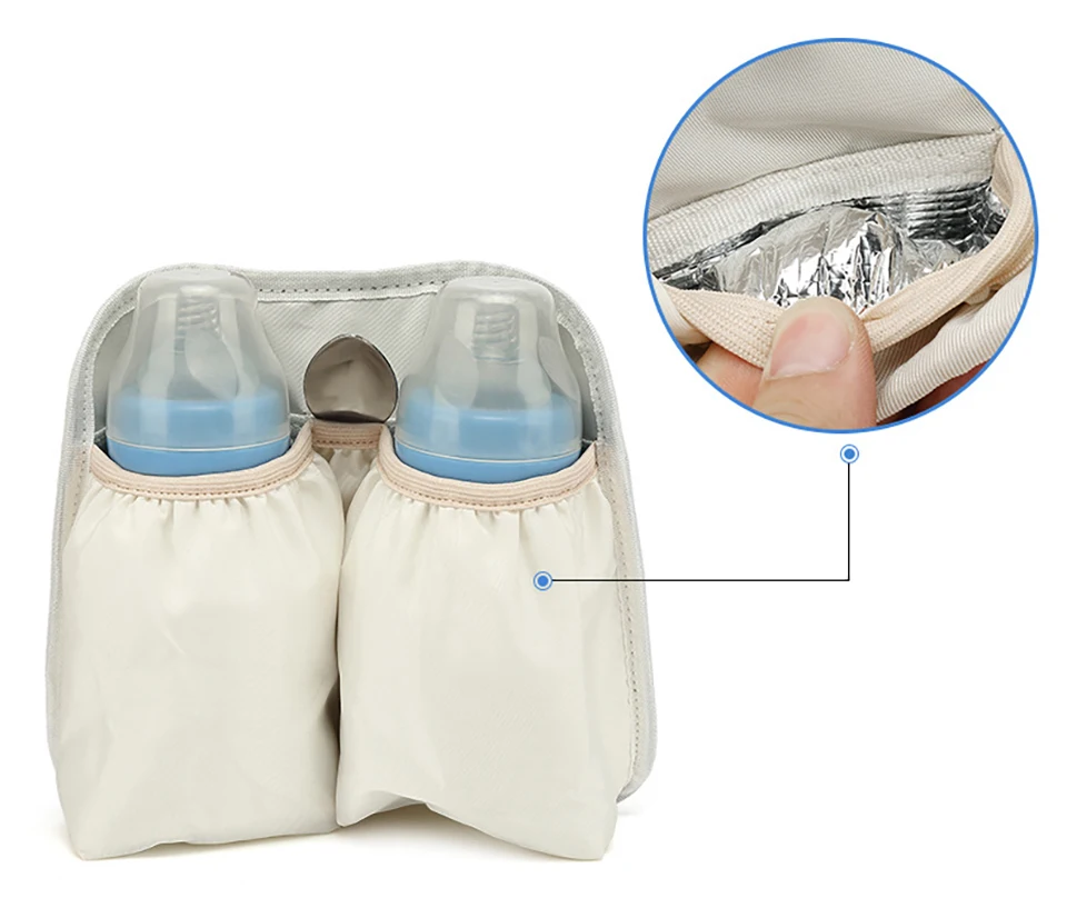 Baby Nappy Bag Mummy Bag Backpack Waterproof Storage Handbag Outdoor Travel Mommy Maternity Bag For Baby Stuff 2 Layer Gray