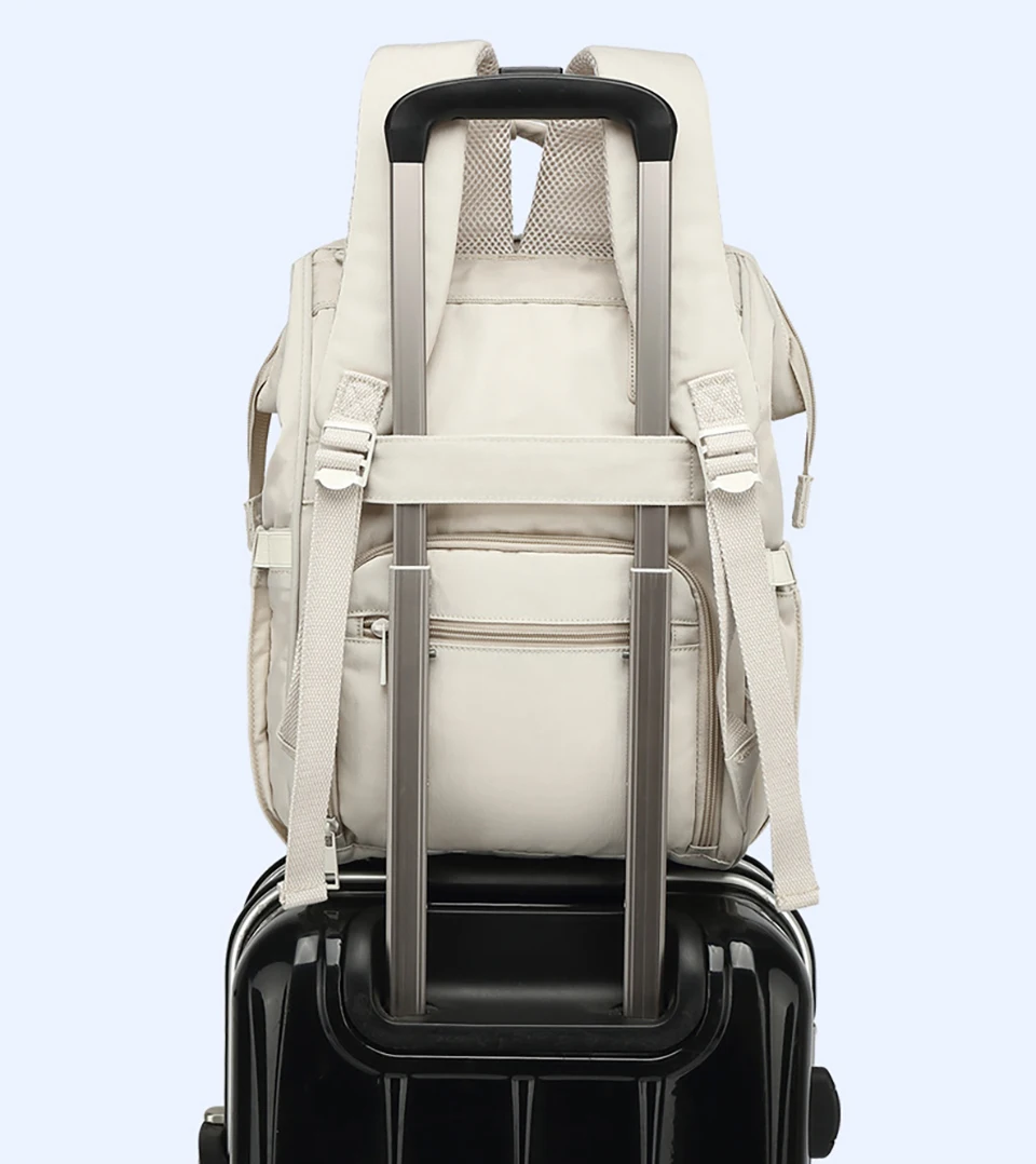 Baby Nappy Bag Mummy Bag Backpack Waterproof Storage Handbag Outdoor Travel Mommy Maternity Bag For Baby Stuff 2 Layer Gray
