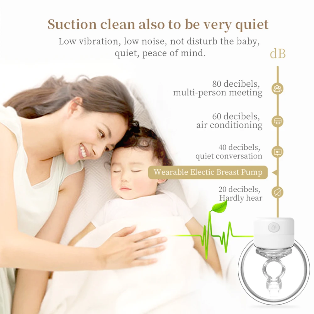 Hands Free Electric Breast Pumps Mother Milk Extractor Portable Breast Air Pump Wearable Wireless Breast Pump UV Disinfectable