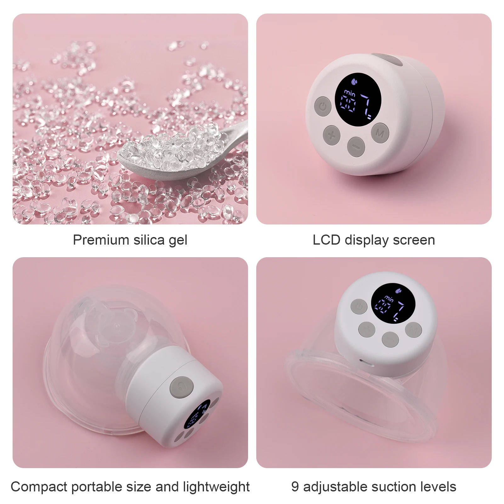 Hands Free Electric Breast Pumps Mother Milk Extractor Portable Breast Air Pump Wearable Wireless Breast Pump UV Disinfectable
