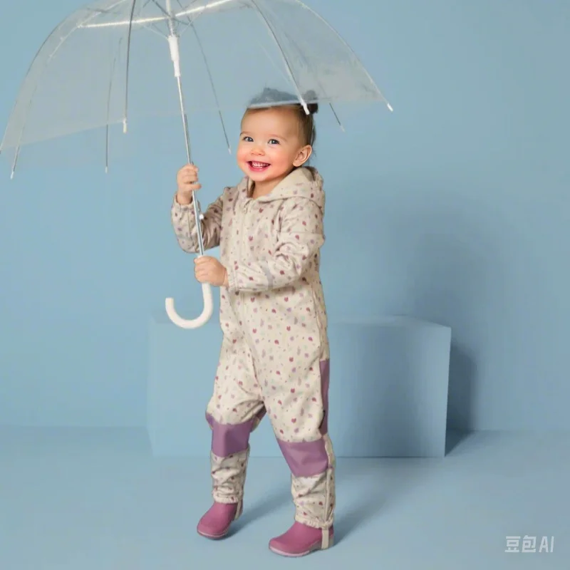 Children's Outdoor Soft-Shell Onesies Are Waterproof and Fleece Breathable