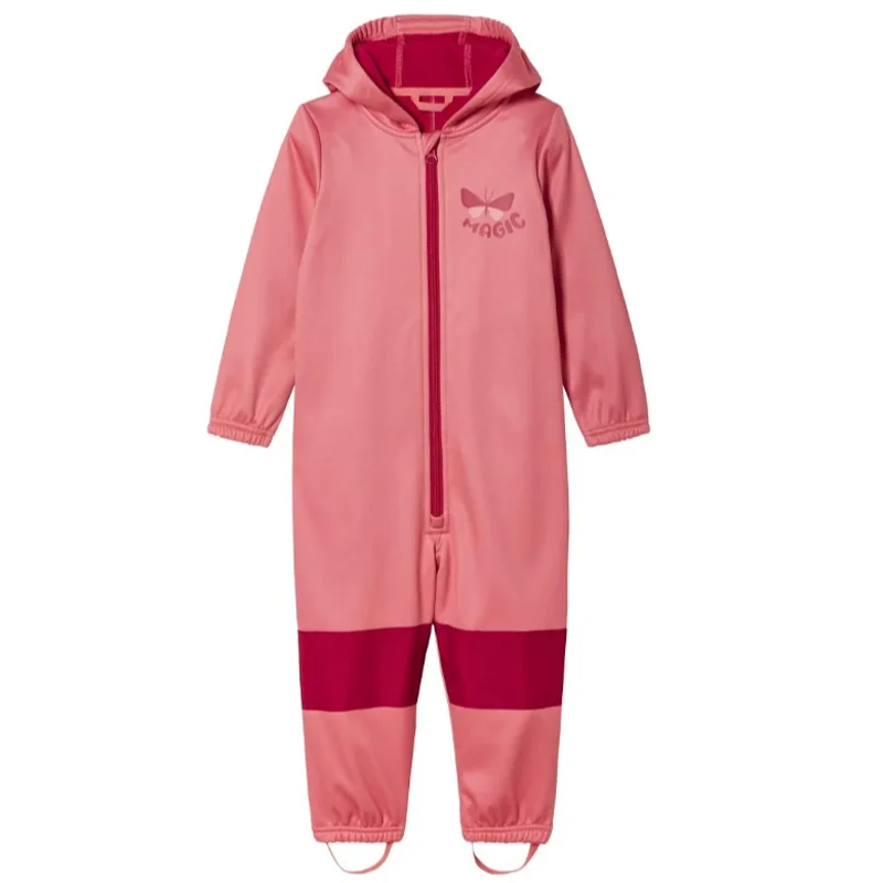 Children's Outdoor Soft-Shell Onesies Are Waterproof and Fleece Breathable