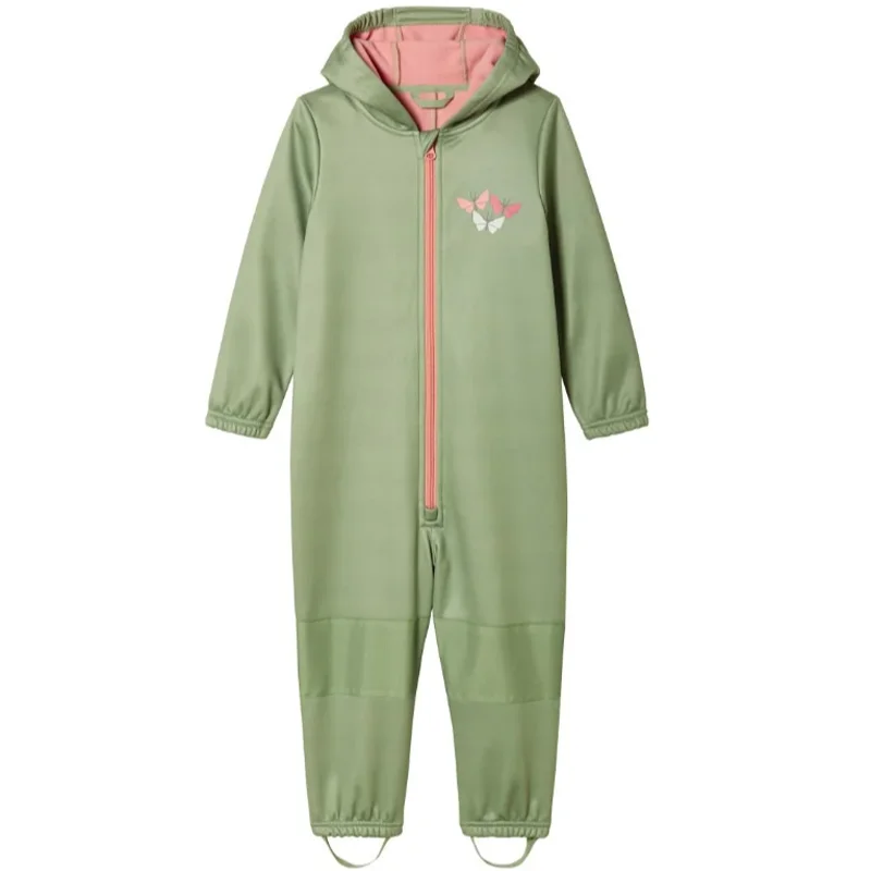 Children's Outdoor Soft-Shell Onesies Are Waterproof and Fleece Breathable