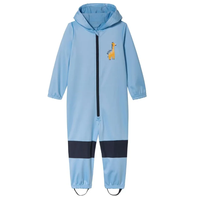 Children's Outdoor Soft-Shell Onesies Are Waterproof and Fleece Breathable
