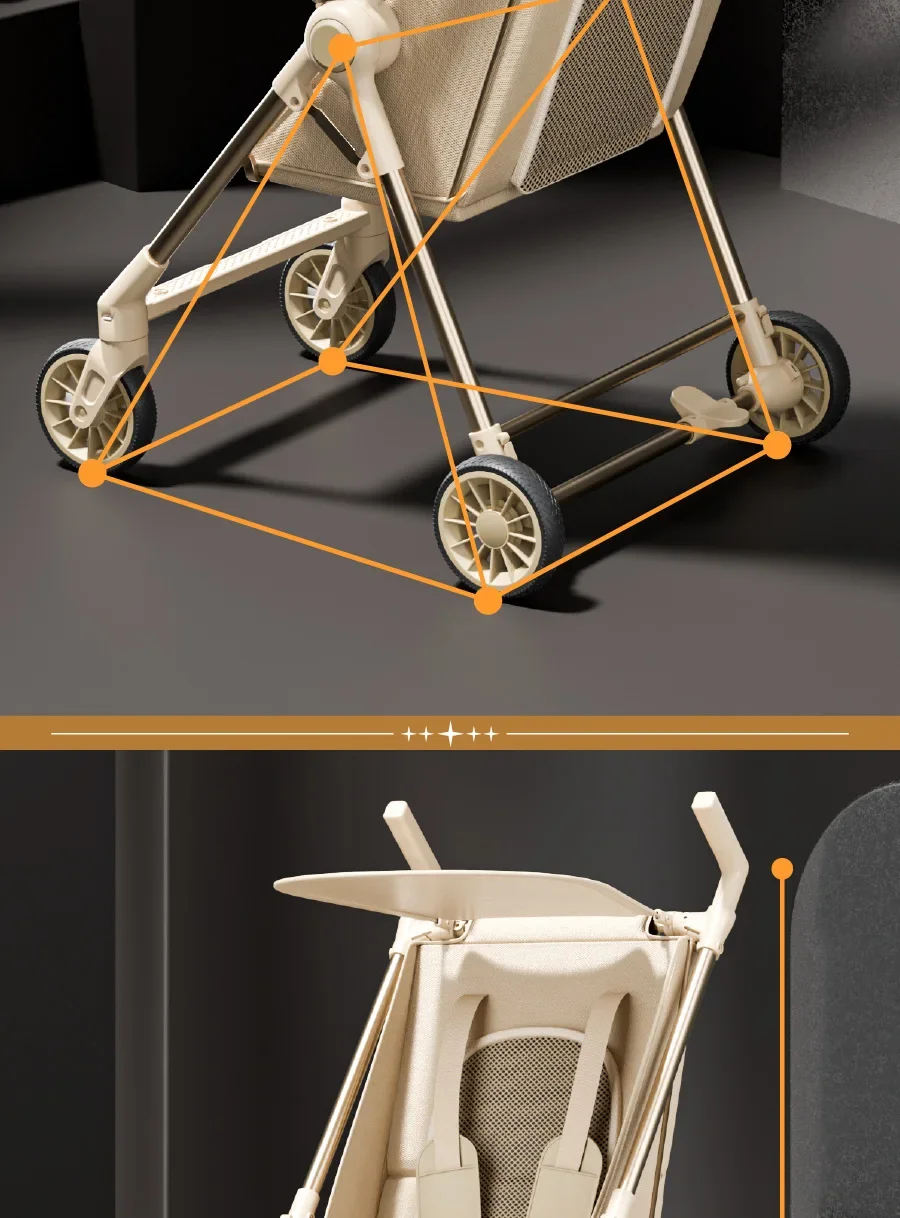 2025 New Foldable Pocket Umbrella StrollerTravel Stroller Baby Lightweight and Compact Stroller Suitable for Travel and Shopping