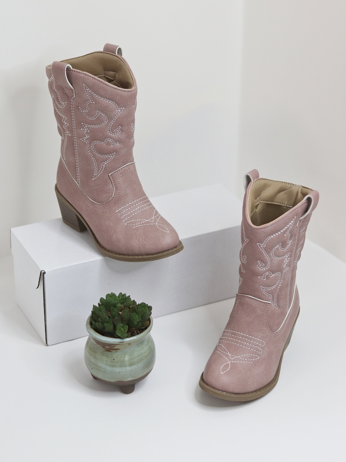 Children Mid Length Boots 2023 Korean Style Autumn Winter New Girls Soft Sole Fashion Vintage Kids Leather Boots Elegant Soft