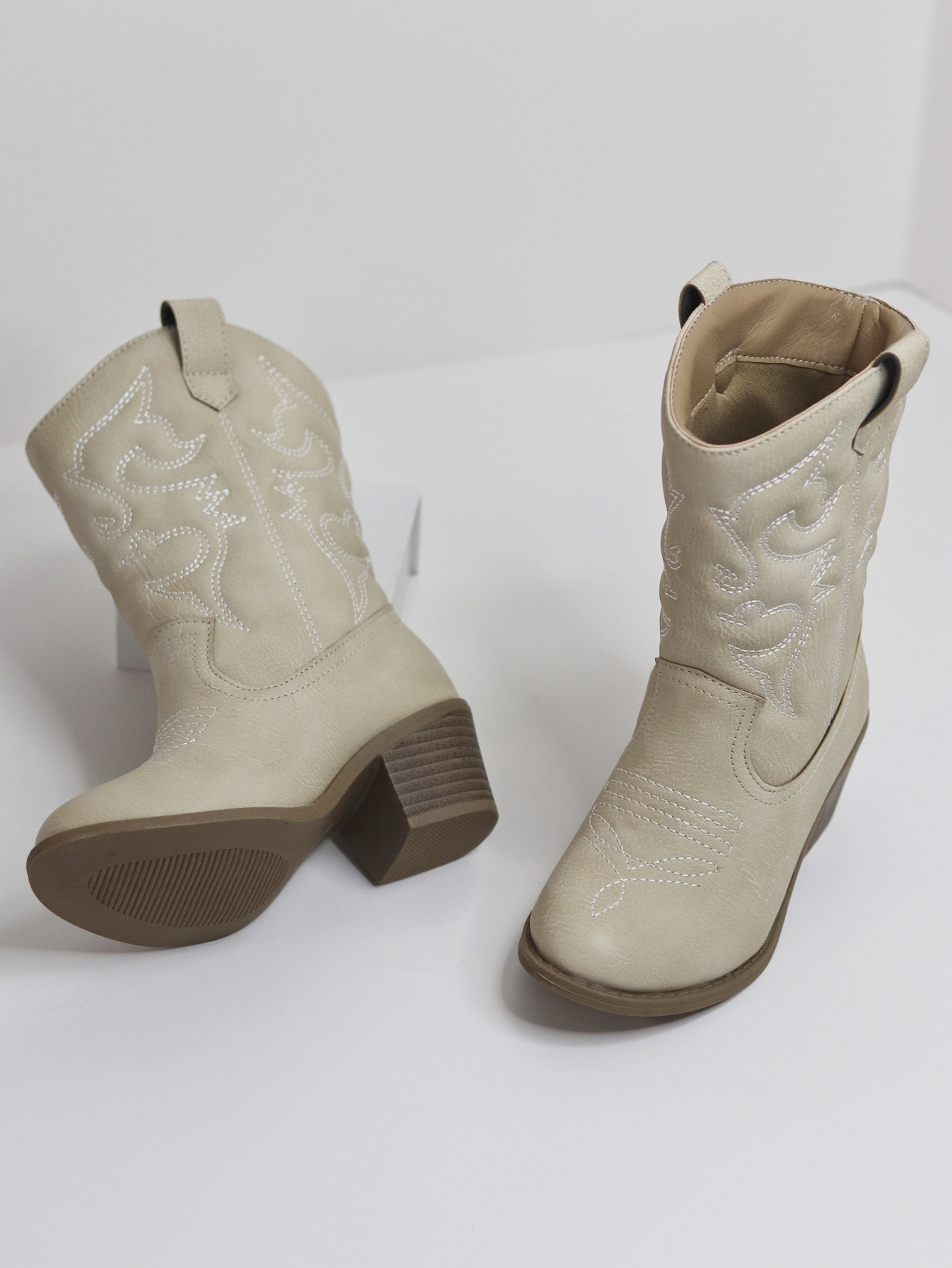 Children Mid Length Boots 2023 Korean Style Autumn Winter New Girls Soft Sole Fashion Vintage Kids Leather Boots Elegant Soft