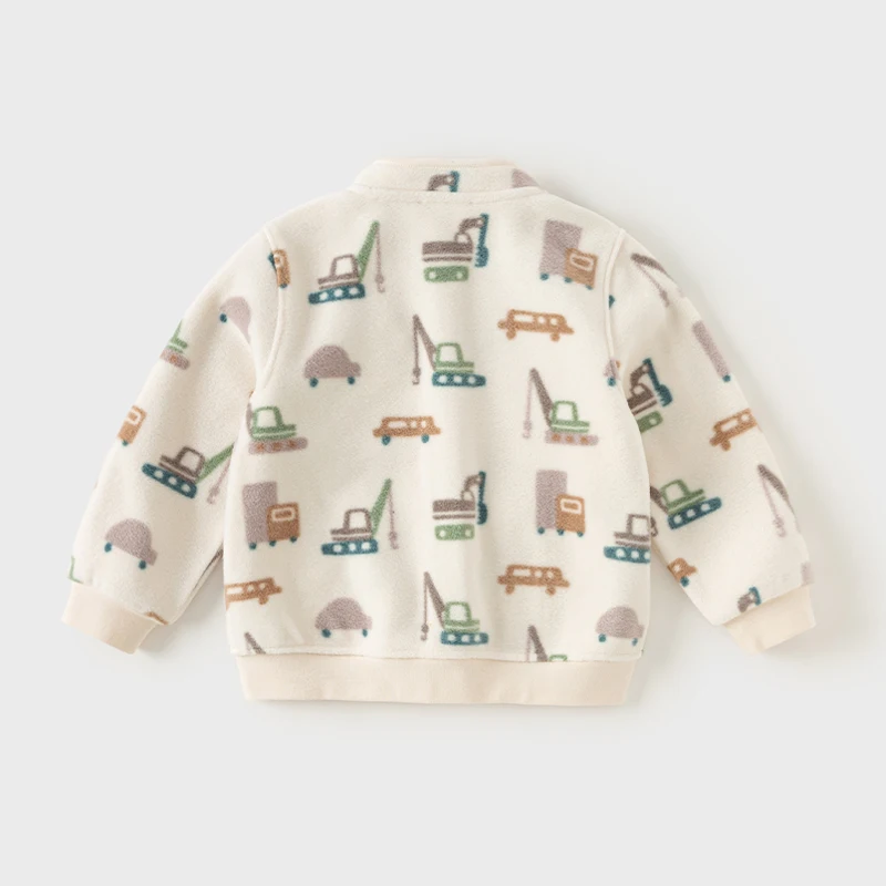 Dave Bella Boys Jackets Coats Zipper Spring Autumn Children's Clothing Cartoon Print Cute Outwear Kid Wear DB396-X