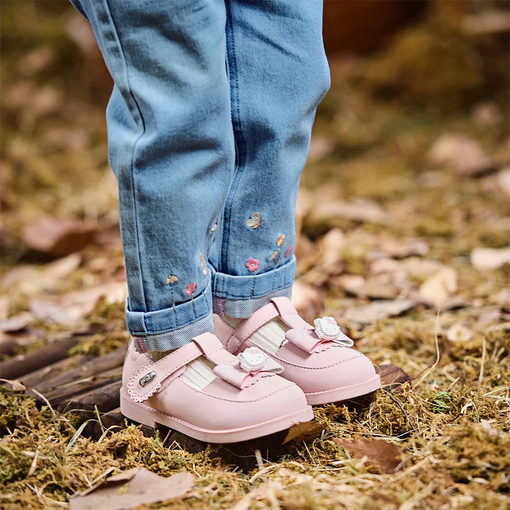 Dave Bella Autumn Girl's Denim Trousers Fashion Casual Sweet Cute Embroidery Kids Elegant Stright Jeans Party Outdoor DB3252648