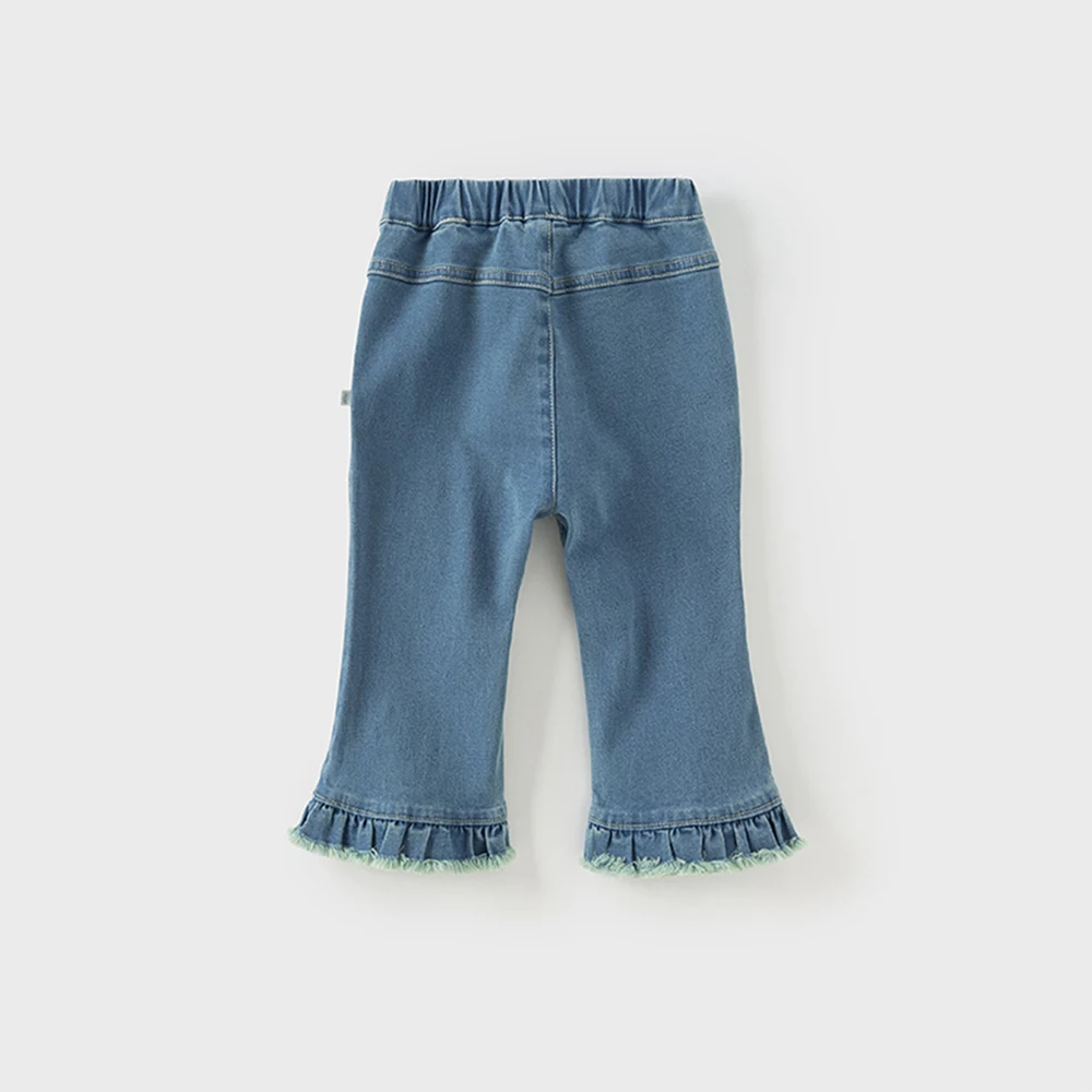 Dave Bella Autumn Girl's Denim Trousers Fashion Casual Sweet Cute Embroidery Kids Elegant Stright Jeans Party Outdoor DB3252648