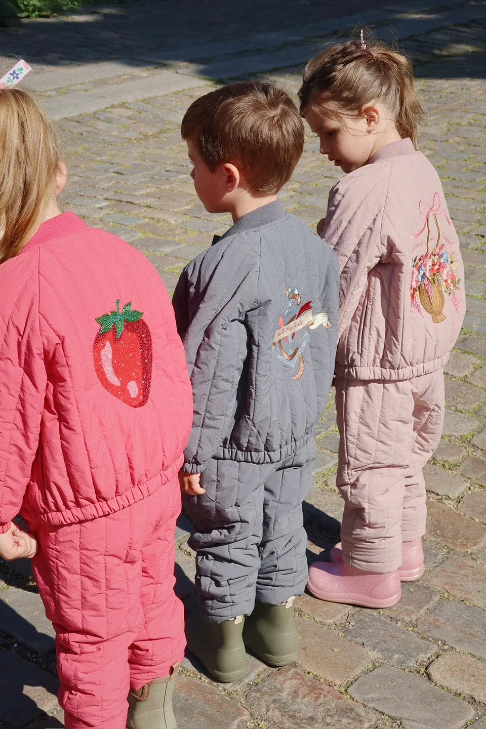 New 2025 KS Girls Cartoon Cotton Fleece Coats Winter Toddler Boys Lambswool Jacket Children Embroidery Coat Kids Outwear Clothes