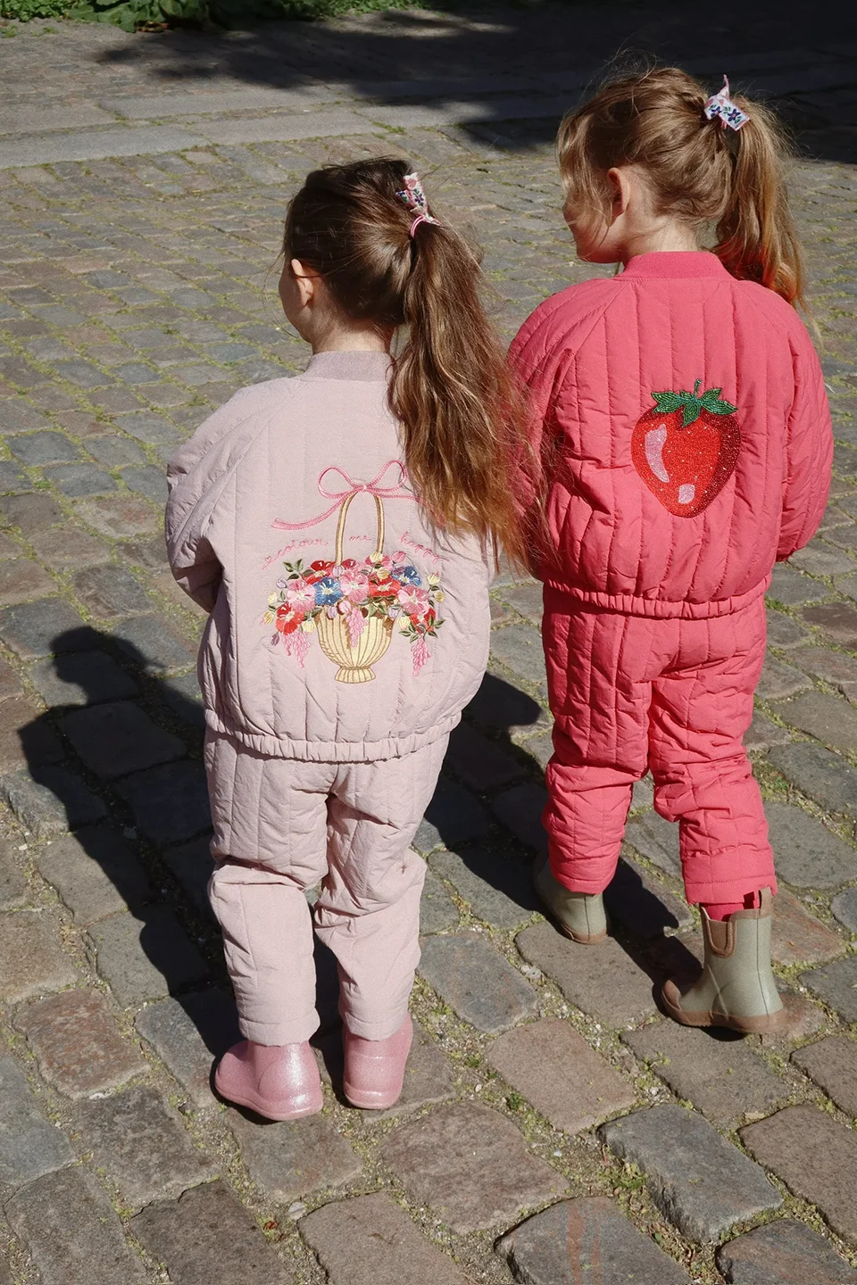 New 2025 KS Girls Cartoon Cotton Fleece Coats Winter Toddler Boys Lambswool Jacket Children Embroidery Coat Kids Outwear Clothes