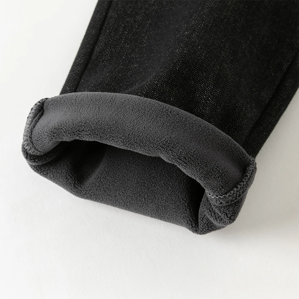 Dave Bella Children Embroidery Jeans Pants Winter Autumn Velvet Thicken Girls Straight Pants Casual Warm Trousers DK4253639