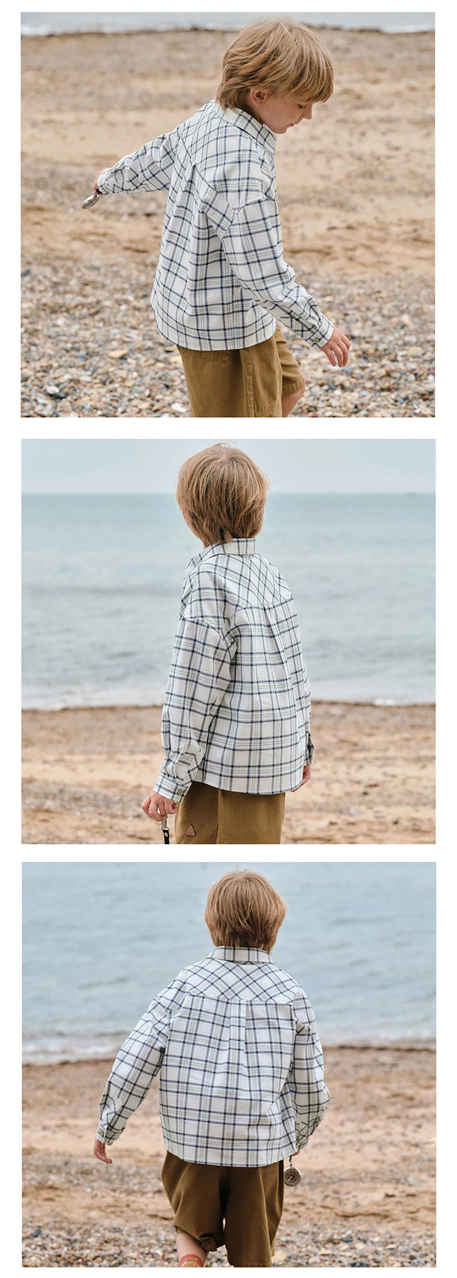 Dave Bella Children's Spring Plaid Shirt Boys Casual Outdoor Autumn Long Sleeve Blouse Tops Formal Brother Clothes DK1260609